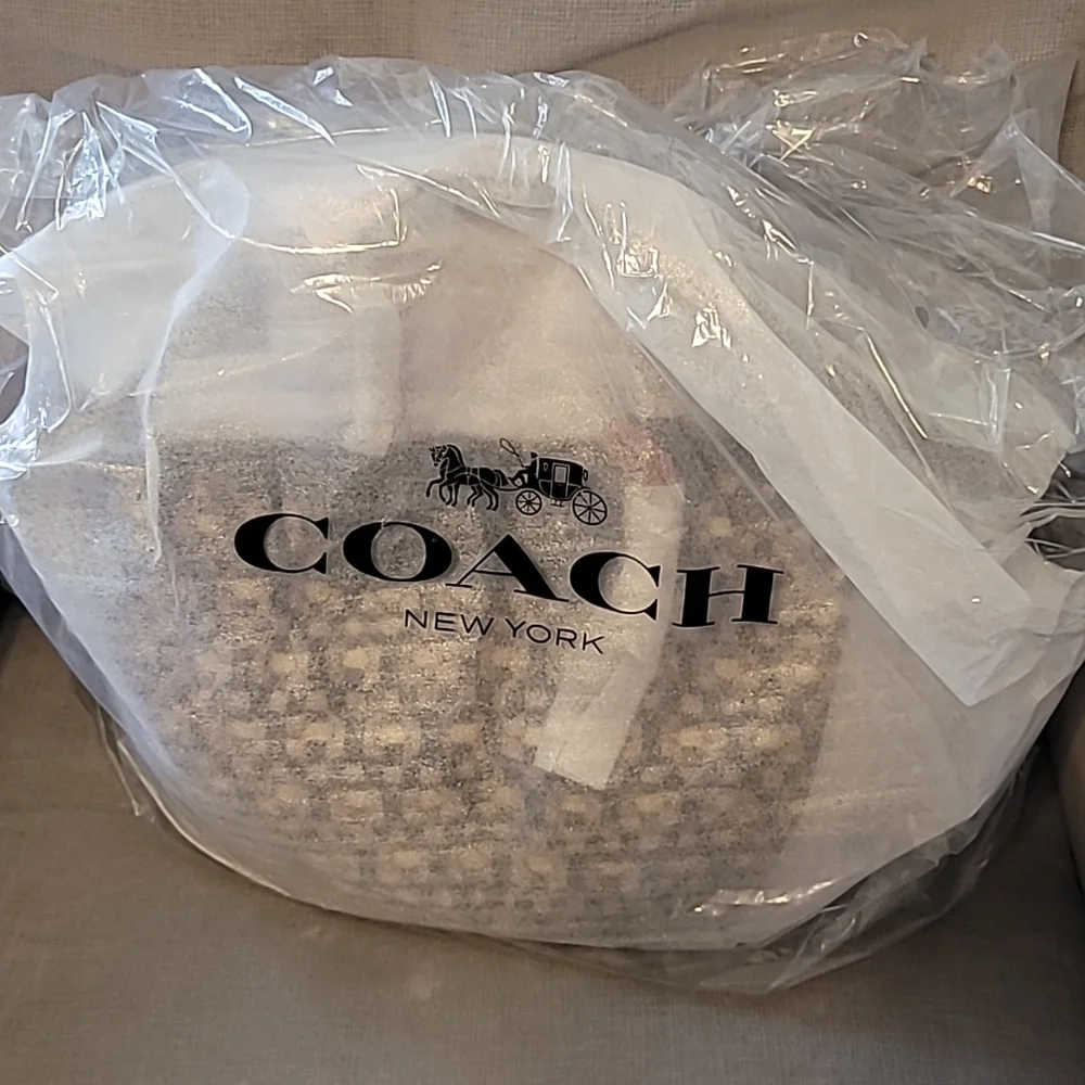 COACH 1941 Weaven Tote 26 Pewter/Black Multi Style 605 NWT - Picture 2 of 3